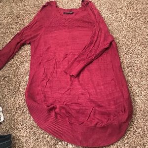 Burgundy tunic sweater